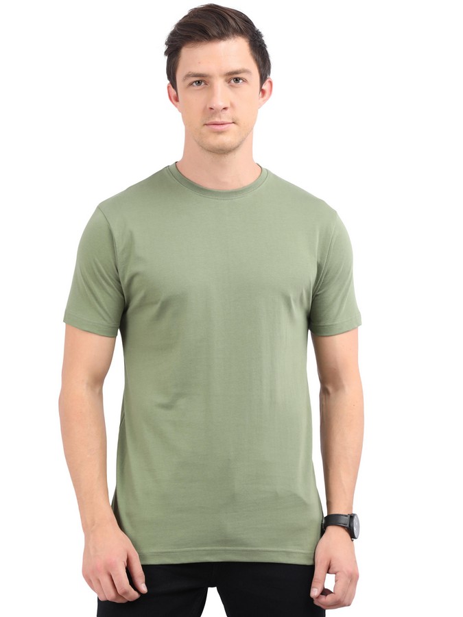 100 Organic Cotton Olive Green T Shirt Men S Premium Quality