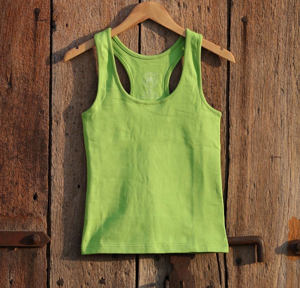 Womens Organic Cotton Top Lime Green Woodwose 
