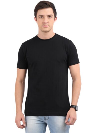 Mens Cotton T-Shirt Black - Woodwose Organic Clothing