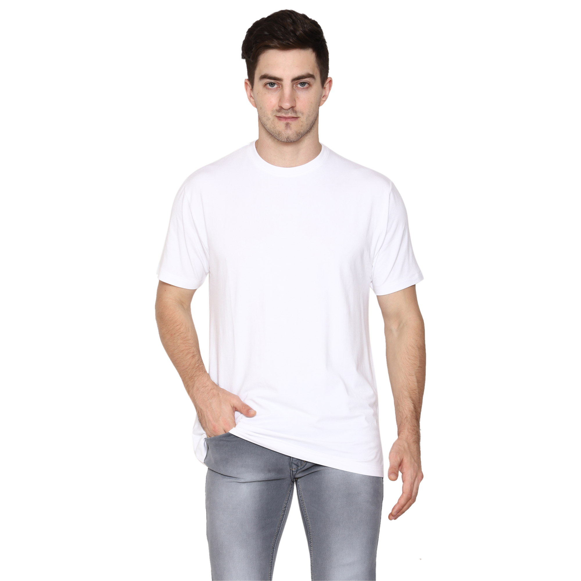 100% Bamboo-Men's Bamboo White T-shirt- Premium Quality